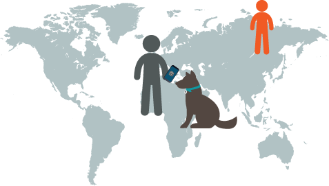 Dünya Harita Adam Köpek